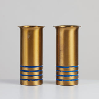 Pair of Brass Vases by Walter von Nessen for Chase