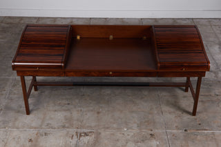 Edward Wormley Executive Tambour-Door Rosewood Desk for Dunbar