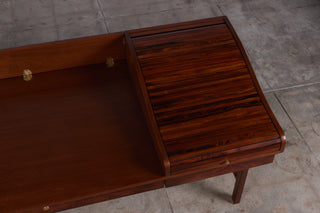 Edward Wormley Executive Tambour-Door Rosewood Desk for Dunbar