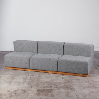 Giancarlo Piretti Style Modern Cubic Three Seater Sofa