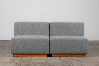 Pair of Giancarlo Piretti Style Modern Cubic Sofa Seats